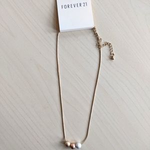 $15/3 Forever 21 three toned necklace